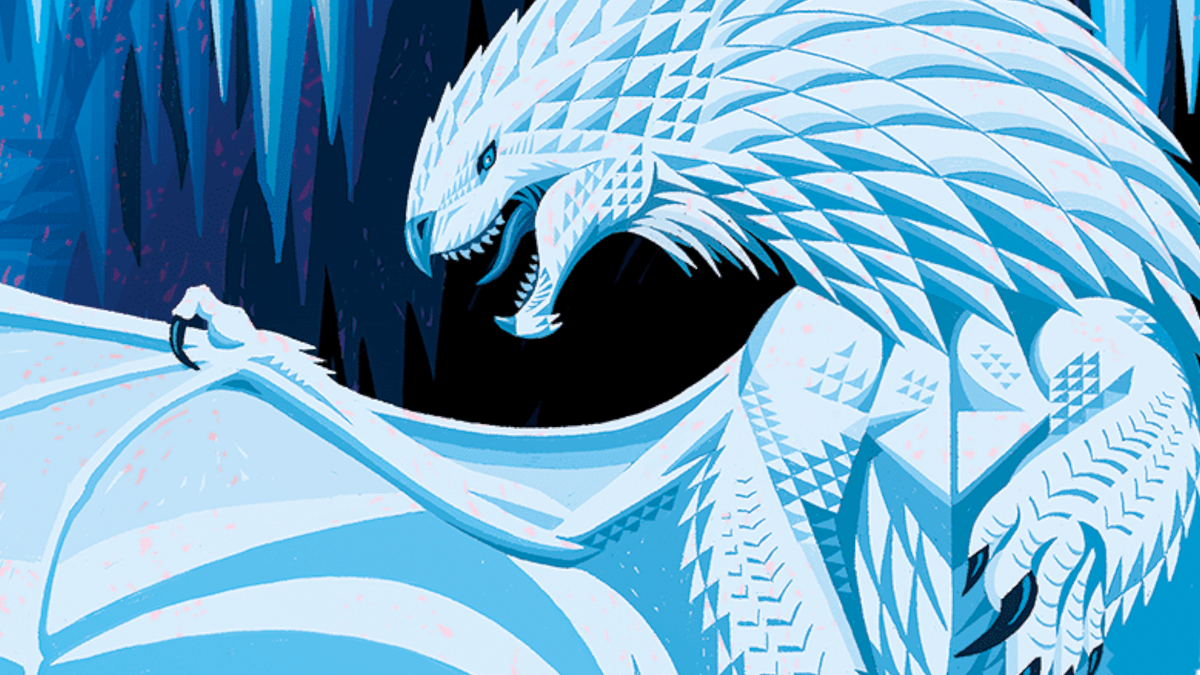 A white dragon bellows a fearsome roar in D&amp;D's upcoming adventure module, Dragon Delves.